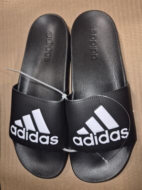 Adidas Men’s Adilette Comfort Slide Sandals - Black/White